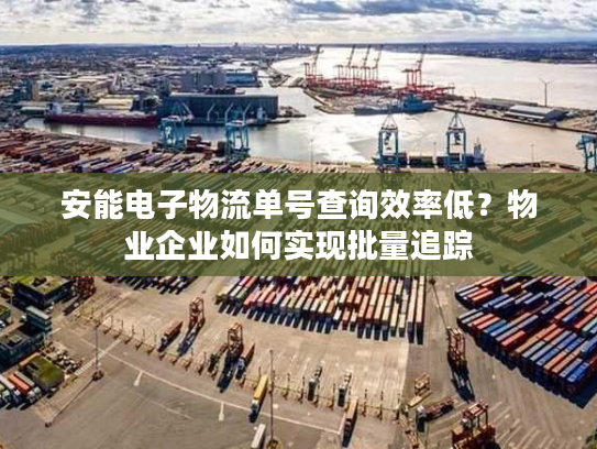 安能电子物流单号查询效率低？物业企业如何实现批量追踪