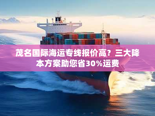 茂名国际海运专线报价高？三大降本方案助您省30%运费