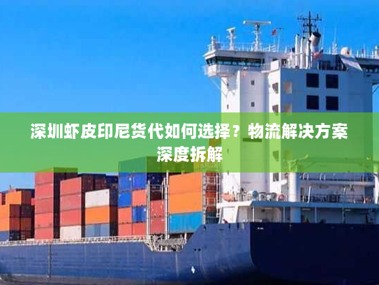 深圳虾皮印尼货代如何选择?物流解决方案深度拆解 深圳虾皮印尼货代如何选择?物流解决方案深度拆解