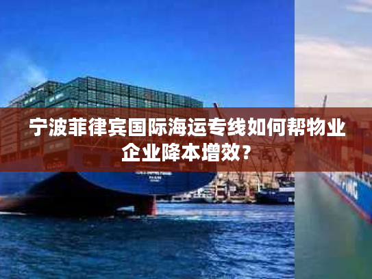 宁波菲律宾国际海运专线如何帮物业企业降本增效？