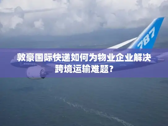 敦豪国际快递如何为物业企业解决跨境运输难题？