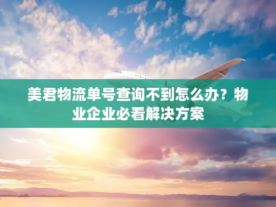 美君物流单号查询不到怎么办？物业企业必看解决方案