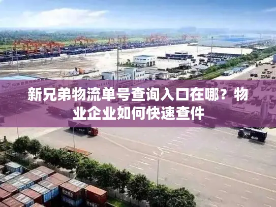 新兄弟物流单号查询入口在哪？物业企业如何快速查件