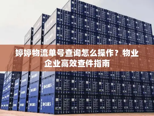 婷婷物流单号查询怎么操作？物业企业高效查件指南