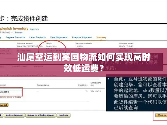 汕尾空运到英国物流如何实现高时效低运费？