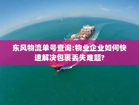 东风物流单号查询:物业企业如何快速解决包裹丢失难题?