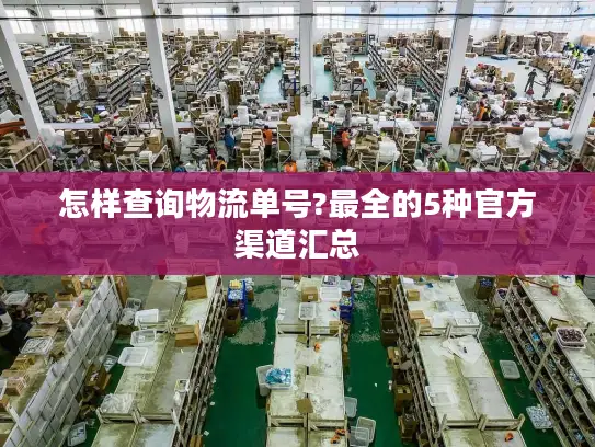 怎样查询物流单号?最全的5种官方渠道汇总