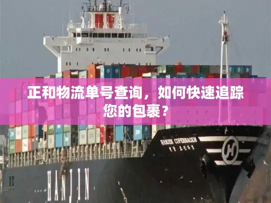 正和物流单号查询，如何快速追踪您的包裹？
