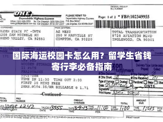 国际海运校园卡怎么用？留学生省钱寄行李必备指南