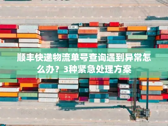 顺丰快递物流单号查询遇到异常怎么办？3种紧急处理方案