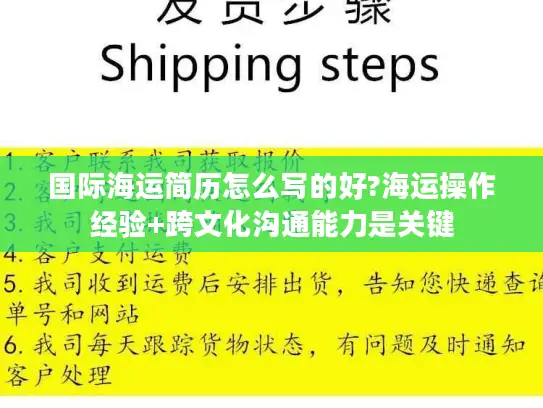 国际海运简历怎么写的好?海运操作经验+跨文化沟通能力是关键