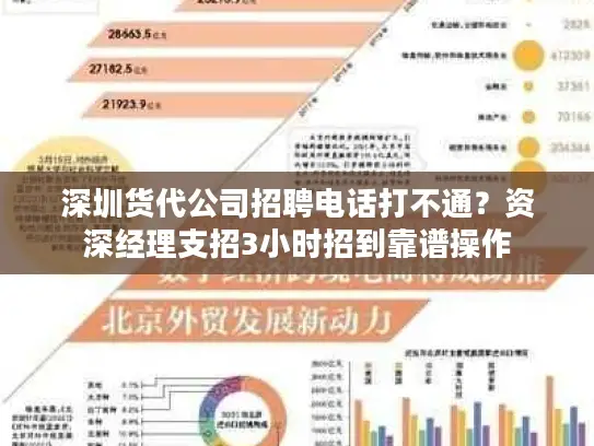 深圳货代公司招聘电话打不通？资深经理支招3小时招到靠谱操作