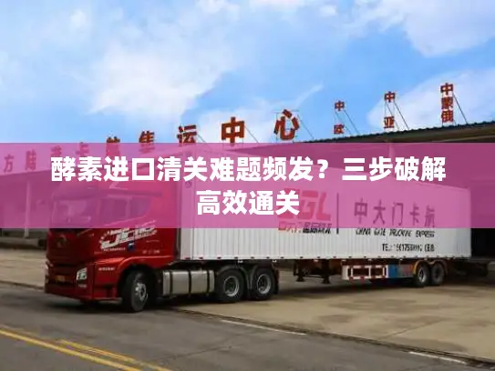 酵素进口清关难题频发？三步破解高效通关