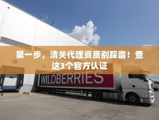 第一步，清关代理资质别踩雷！查这3个官方认证