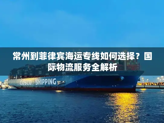 常州到菲律宾海运专线如何选择？国际物流服务全解析