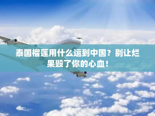 泰国榴莲用什么运到中国？别让烂果毁了你的心血！