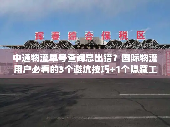 中通物流单号查询总出错？国际物流用户必看的3个避坑技巧+1个隐藏工具