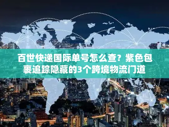 百世快递国际单号怎么查？紫色包裹追踪隐藏的3个跨境物流门道