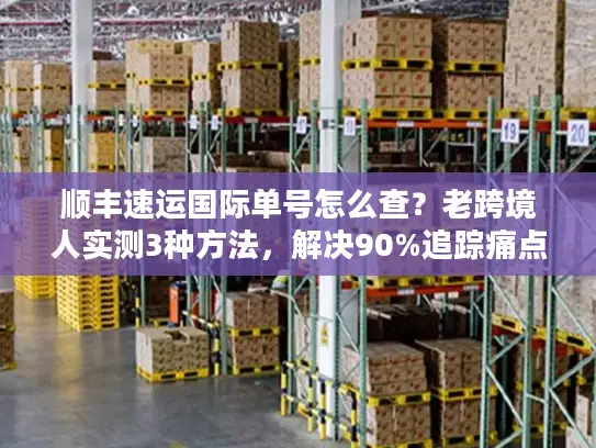 顺丰速运国际单号怎么查？老跨境人实测3种方法，解决90%追踪痛点