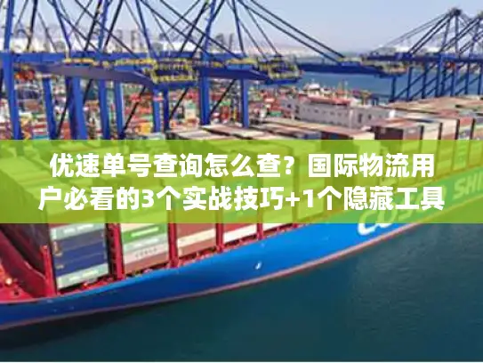 优速单号查询怎么查？国际物流用户必看的3个实战技巧+1个隐藏工具