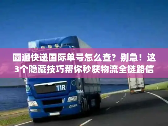 圆通快递国际单号怎么查？别急！这3个隐藏技巧帮你秒获物流全链路信息