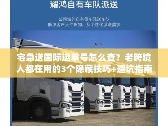 宅急送国际运单号怎么查？老跨境人都在用的3个隐藏技巧+避坑指南