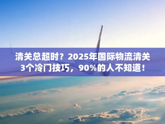 清关总超时？2025年国际物流清关3个冷门技巧，90%的人不知道！