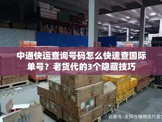 中通快运查询号码怎么快速查国际单号？老货代的3个隐藏技巧
