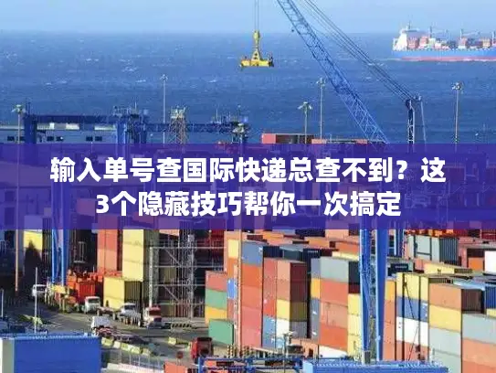 输入单号查国际快递总查不到？这3个隐藏技巧帮你一次搞定