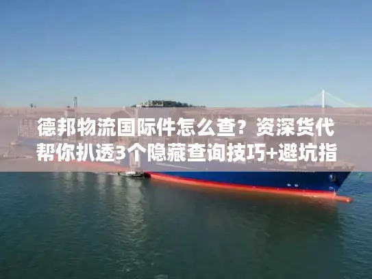 德邦物流国际件怎么查？资深货代帮你扒透3个隐藏查询技巧+避坑指南