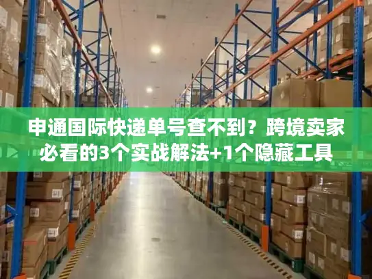 申通国际快递单号查不到？跨境卖家必看的3个实战解法+1个隐藏工具