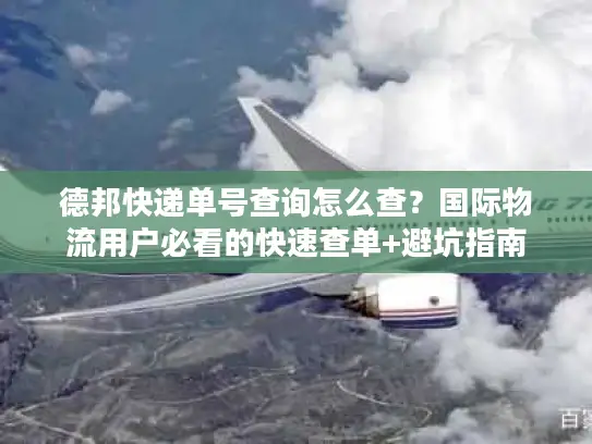 德邦快递单号查询怎么查？国际物流用户必看的快速查单+避坑指南