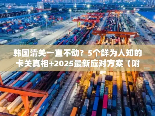 韩国清关一直不动？5个鲜为人知的卡关真相+2025最新应对方案（附实战案例）