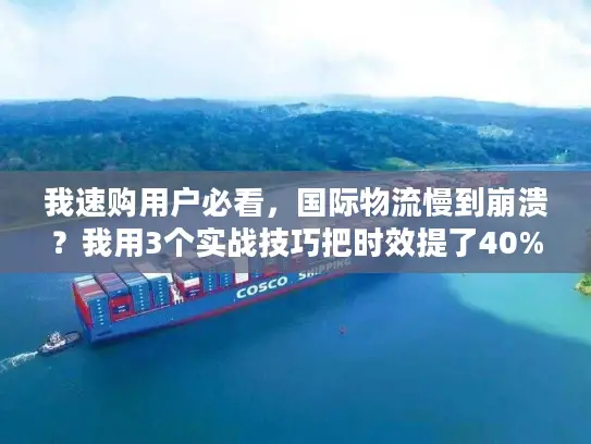 我速购用户必看，国际物流慢到崩溃？我用3个实战技巧把时效提了40%