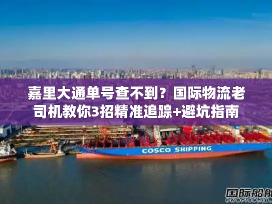 嘉里大通单号查不到？国际物流老司机教你3招精准追踪+避坑指南