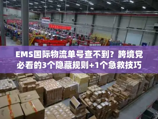 EMS国际物流单号查不到？跨境党必看的3个隐藏规则+1个急救技巧