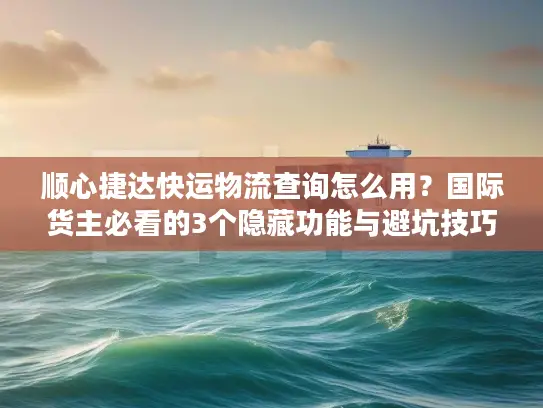 顺心捷达快运物流查询怎么用？国际货主必看的3个隐藏功能与避坑技巧