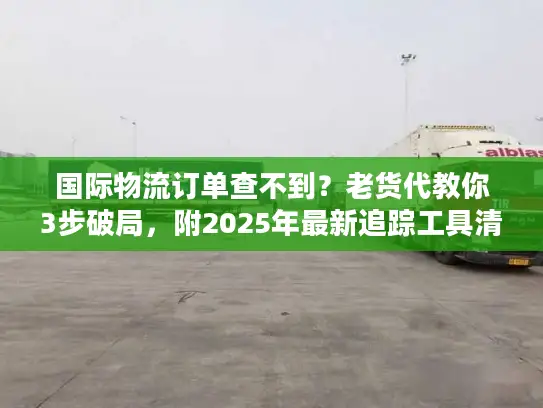 国际物流订单查不到？老货代教你3步破局，附2025年最新追踪工具清单