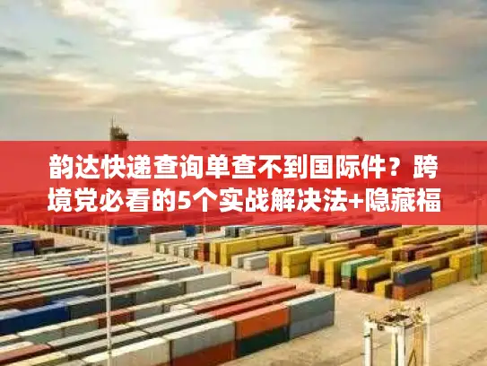 韵达快递查询单查不到国际件？跨境党必看的5个实战解决法+隐藏福利
