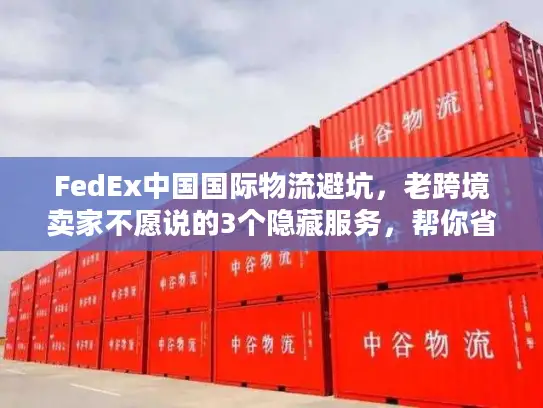 FedEx中国国际物流避坑，老跨境卖家不愿说的3个隐藏服务，帮你省成本、抢订单