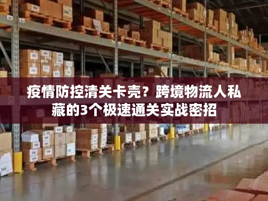 疫情防控清关卡壳？跨境物流人私藏的3个极速通关实战密招