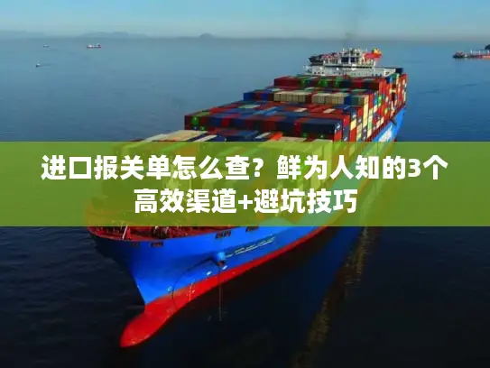 进口报关单怎么查？鲜为人知的3个高效渠道+避坑技巧