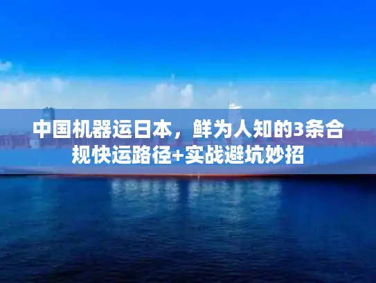 中国机器运日本，鲜为人知的3条合规快运路径+实战避坑妙招
