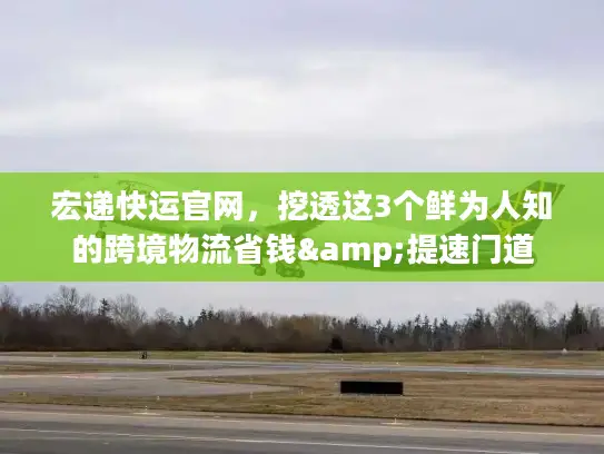 宏递快运官网，挖透这3个鲜为人知的跨境物流省钱&提速门道