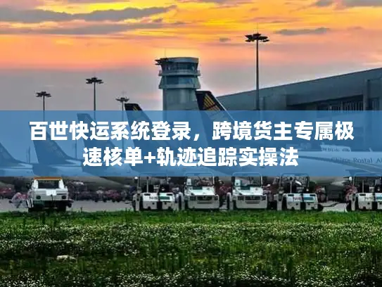 百世快运系统登录，跨境货主专属极速核单+轨迹追踪实操法