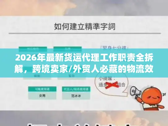 2026年最新货运代理工作职责全拆解，跨境卖家/外贸人必藏的物流效率密码